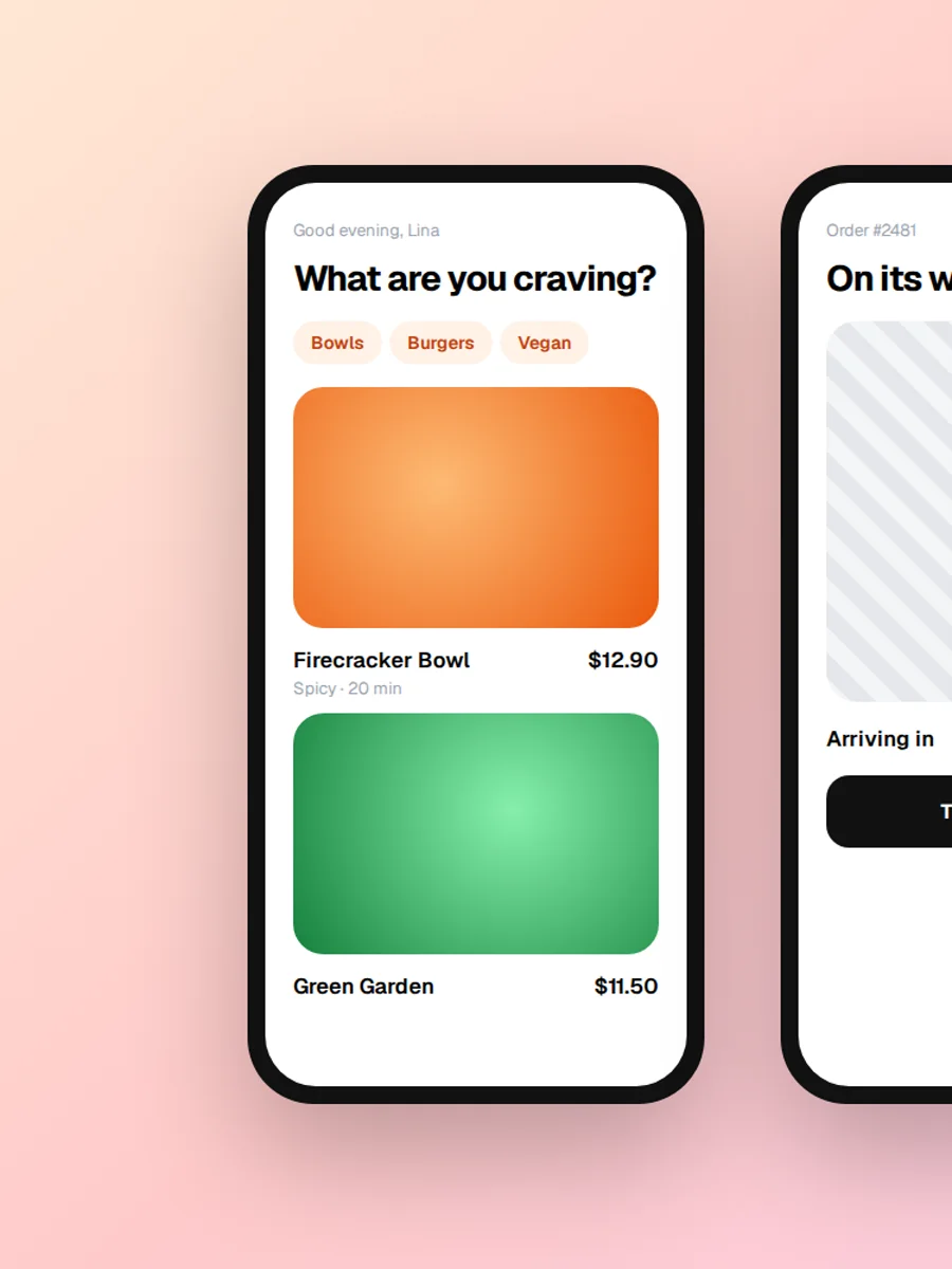 Mobile app screens designed by zeyweb