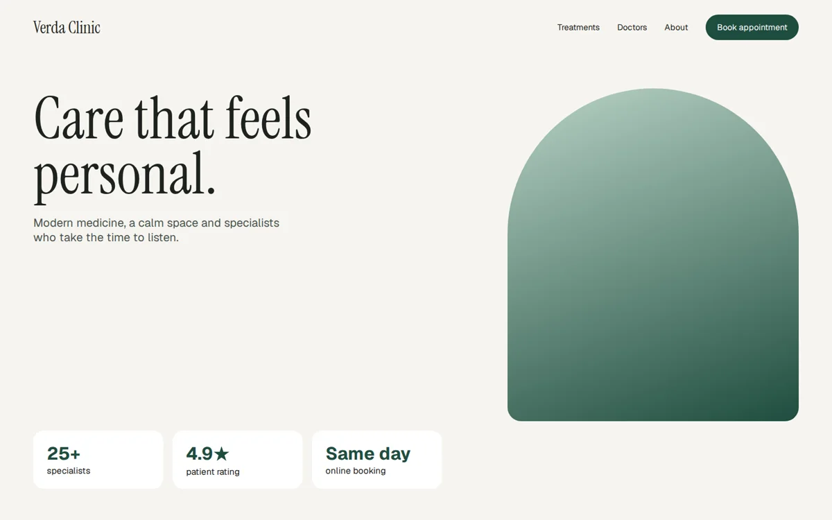 Verda Clinic website